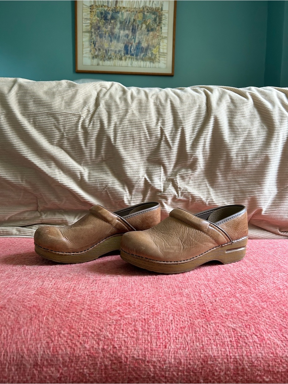 Dansko Honey Distressed Clog Wide Pro